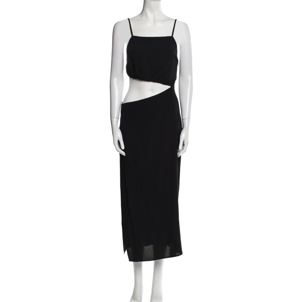 Black cut-out reformation midi dress